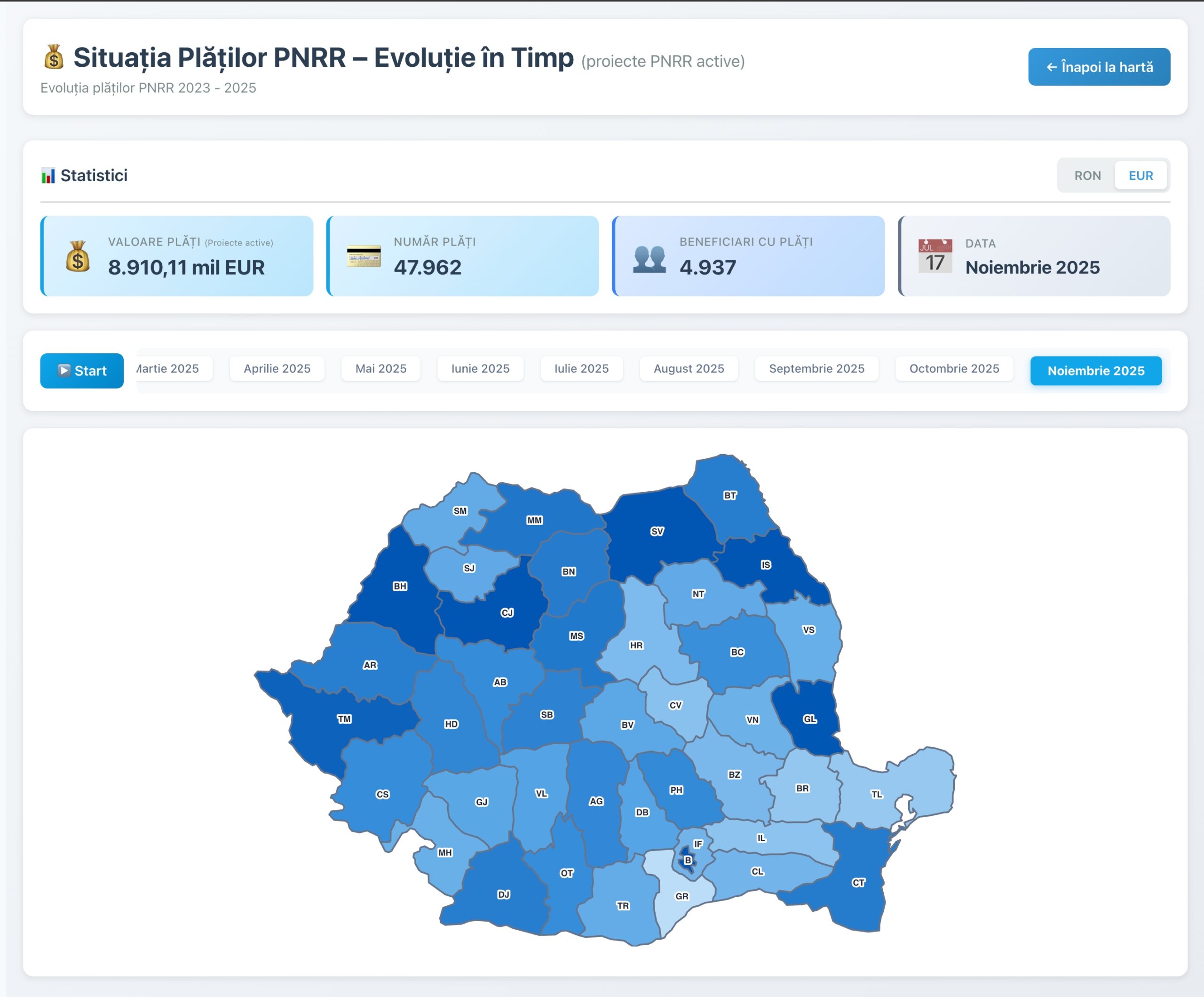 Hartă interactivă
